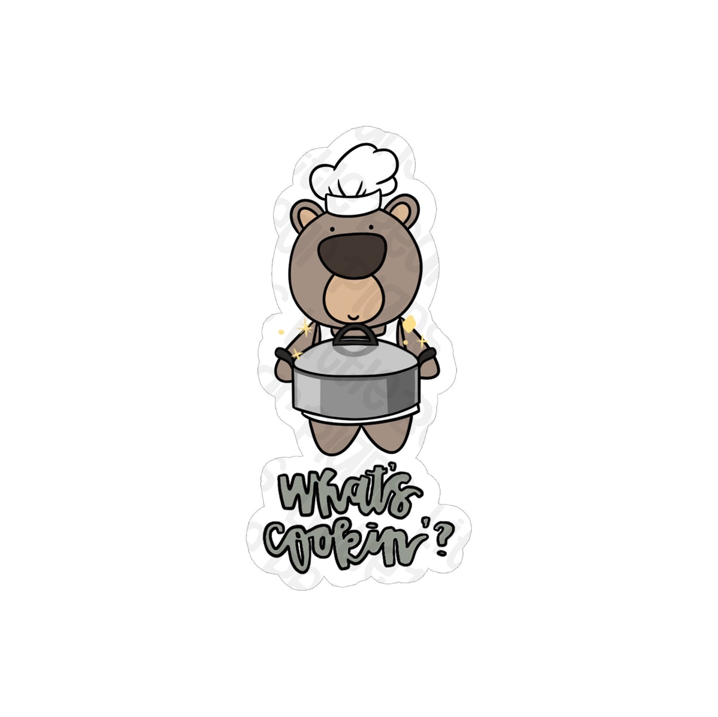 Cooking Little Bear Vinyl Stickers