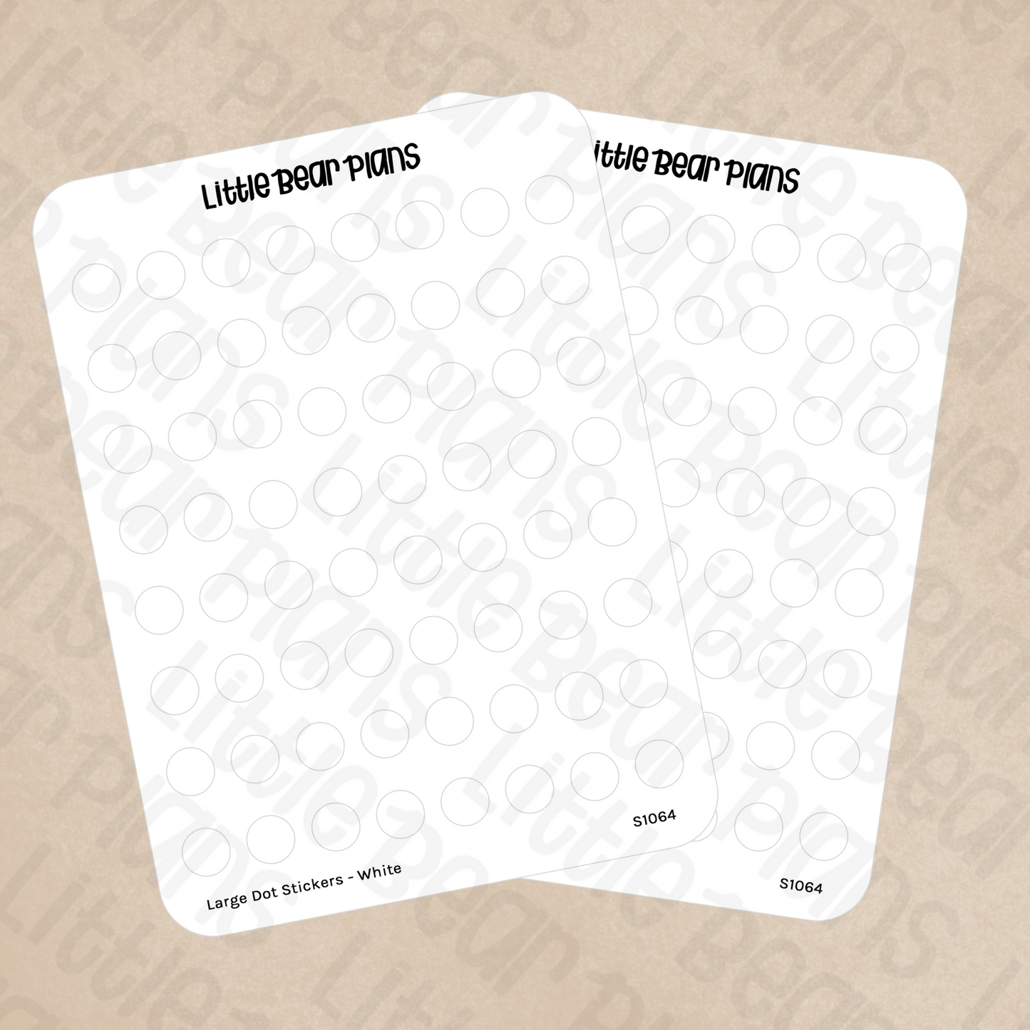 White Large 7.4mm Dot Stickers