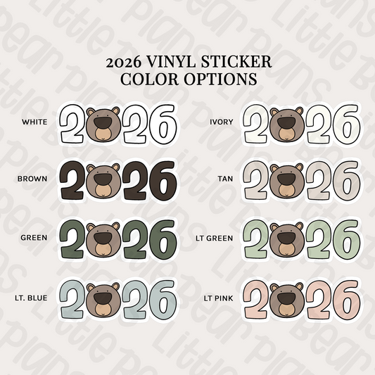 2026 Bear Vinyl Stickers