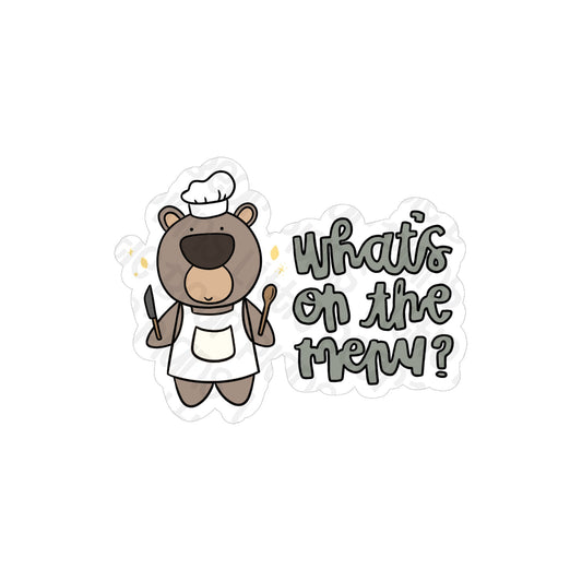 Cooking Little Bear Vinyl Stickers