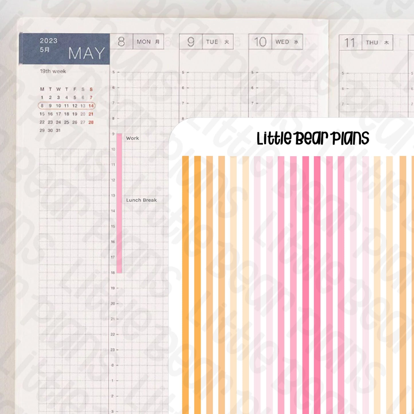 Time-Blocking Line Sticker Sheet