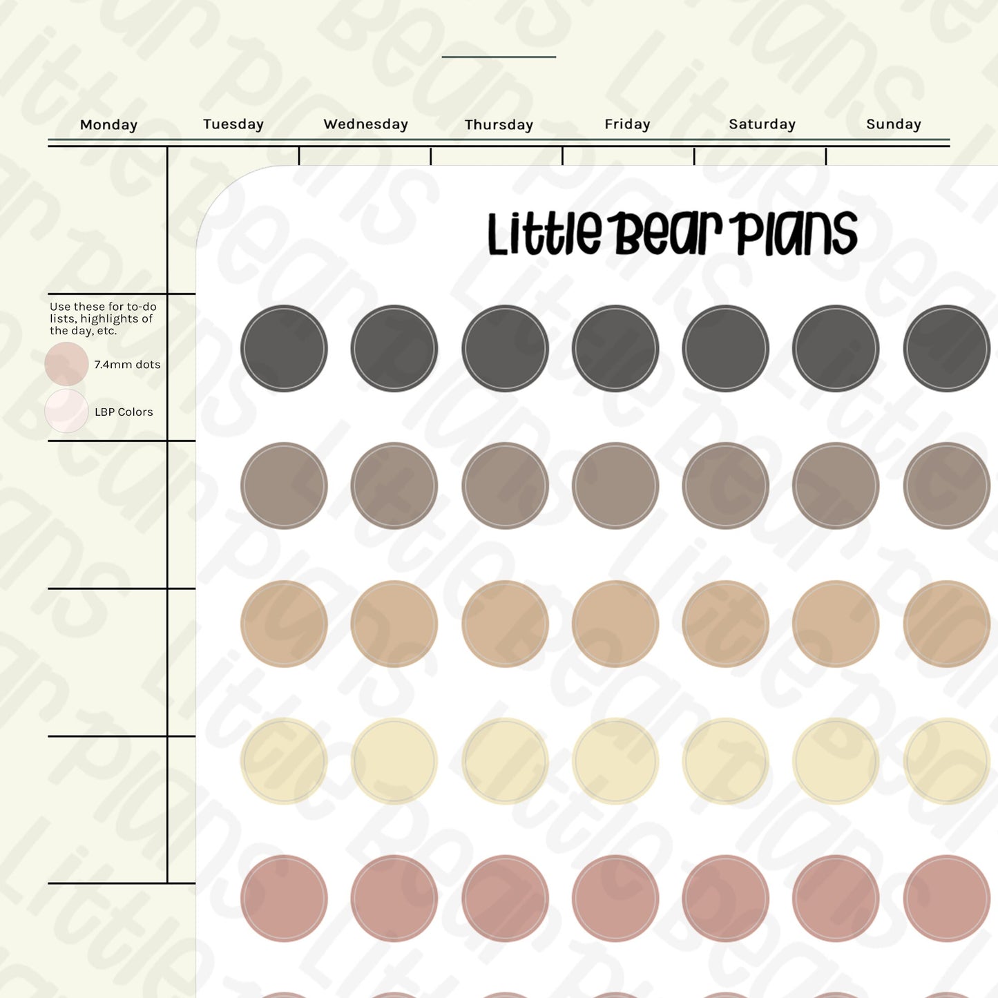 LBP Classic Large 7.4mm Dot Stickers