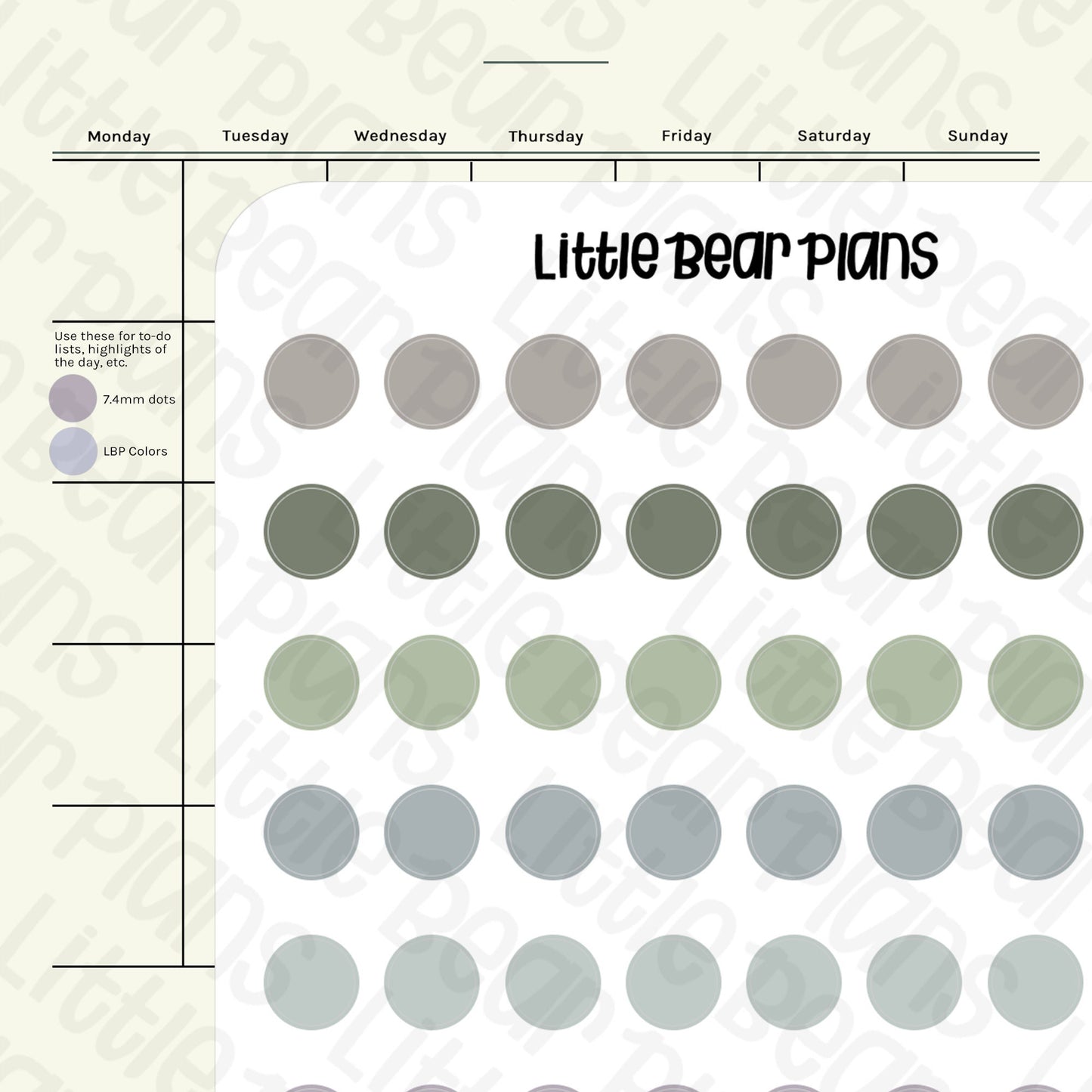 LBP Classic Large 7.4mm Dot Stickers