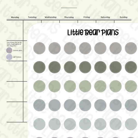 LBP Classic Large 7.4mm Dot Stickers