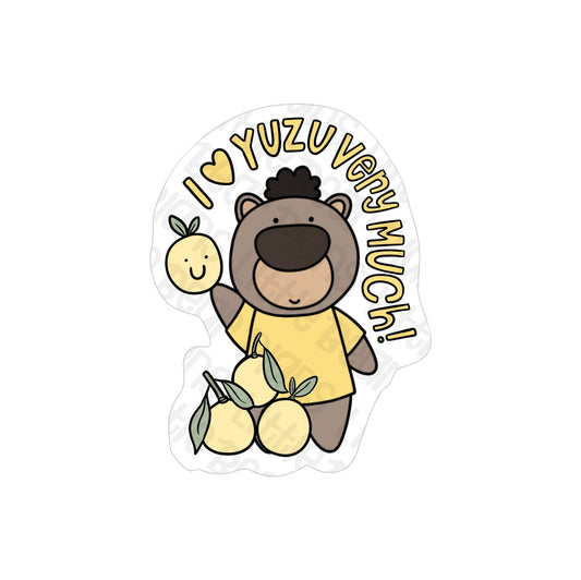 "I Love Yuzu Much" Vinyl Sticker