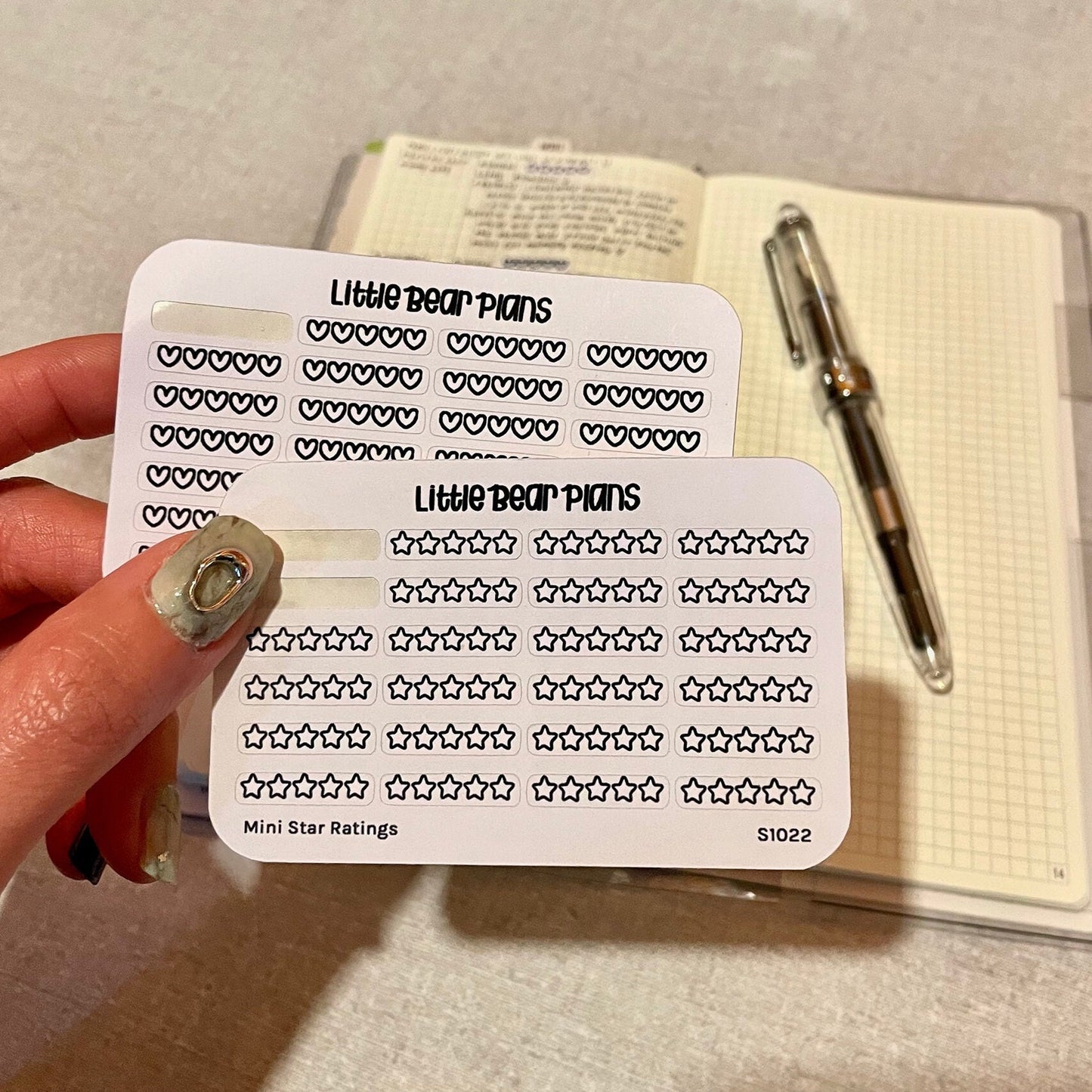 Mini Rating Review Sticker Sheet