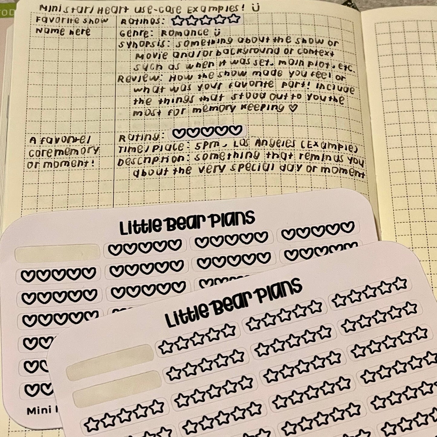Mini Rating Review Sticker Sheet