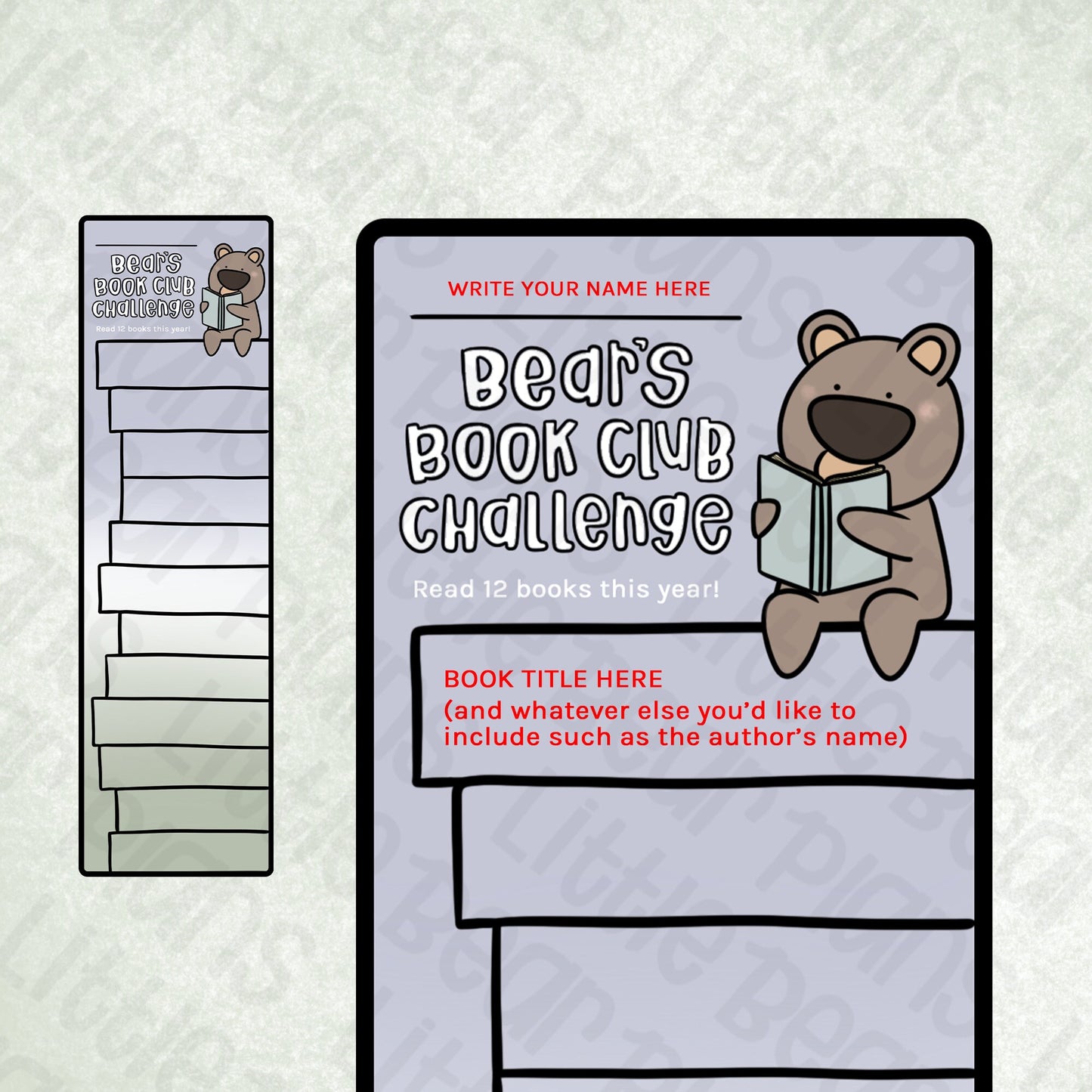 Little Bear Book Club Bookmark