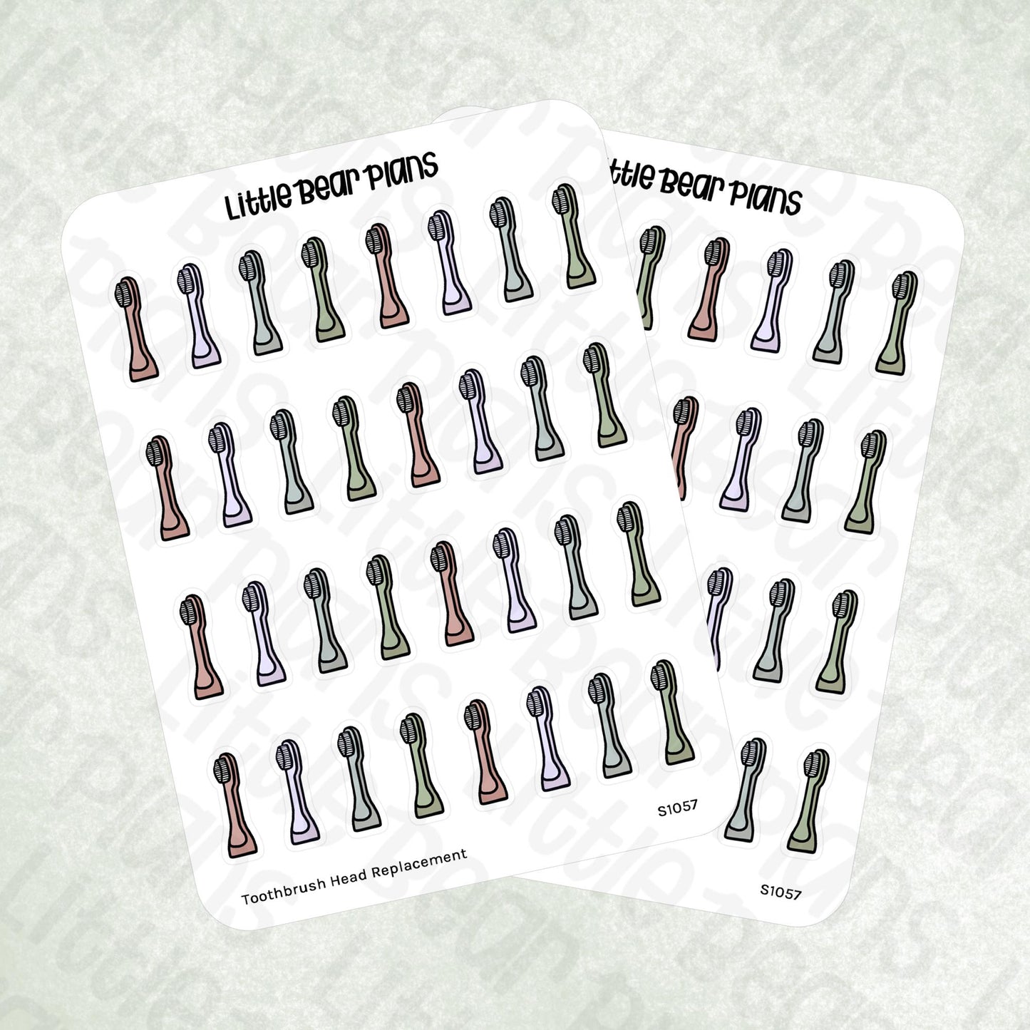 Toothbrush Head Replacement Reminder Deco Sticker Sheet