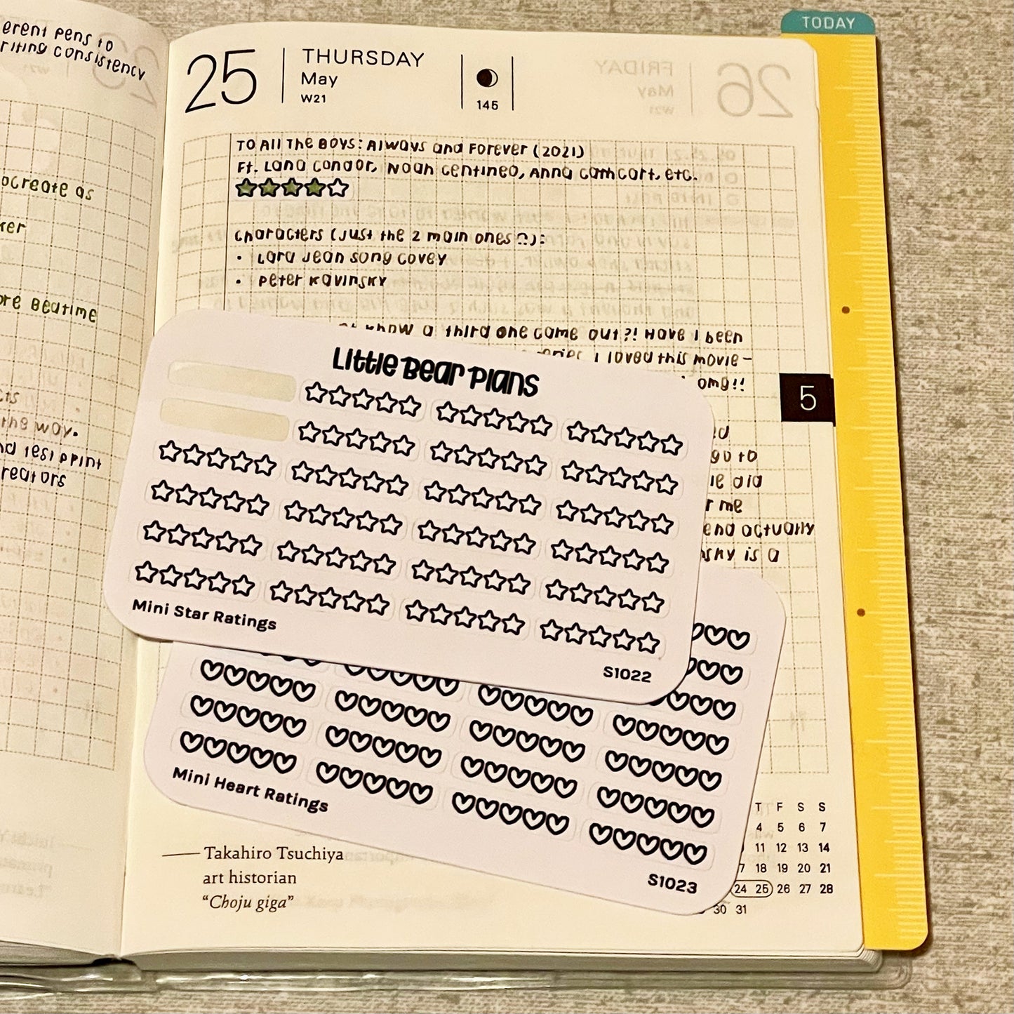 Mini Rating Review Sticker Sheet