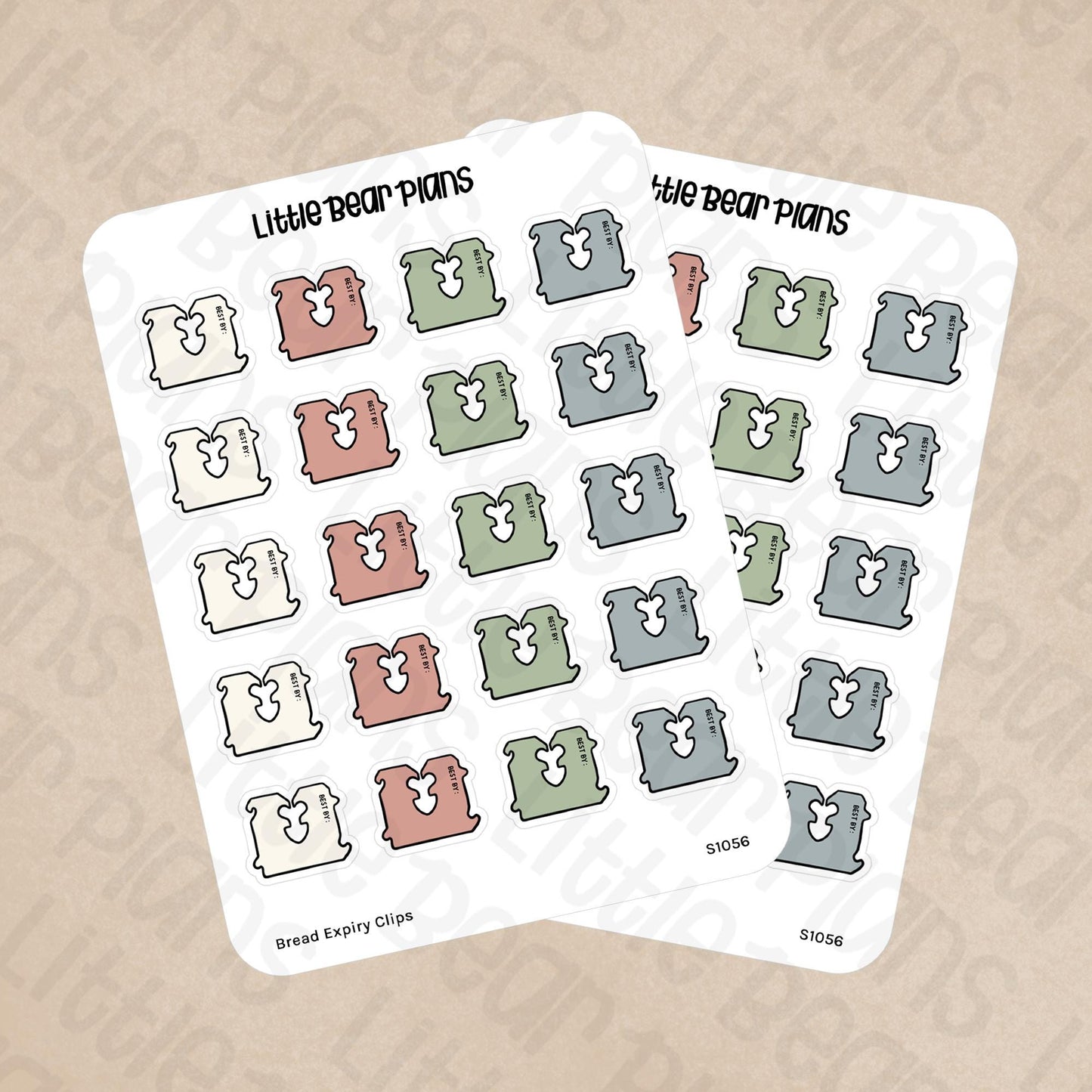 Bread Expiry Clips Label Sticker Sheet