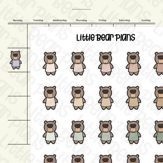 Classic Bear Deco Sticker Sheet