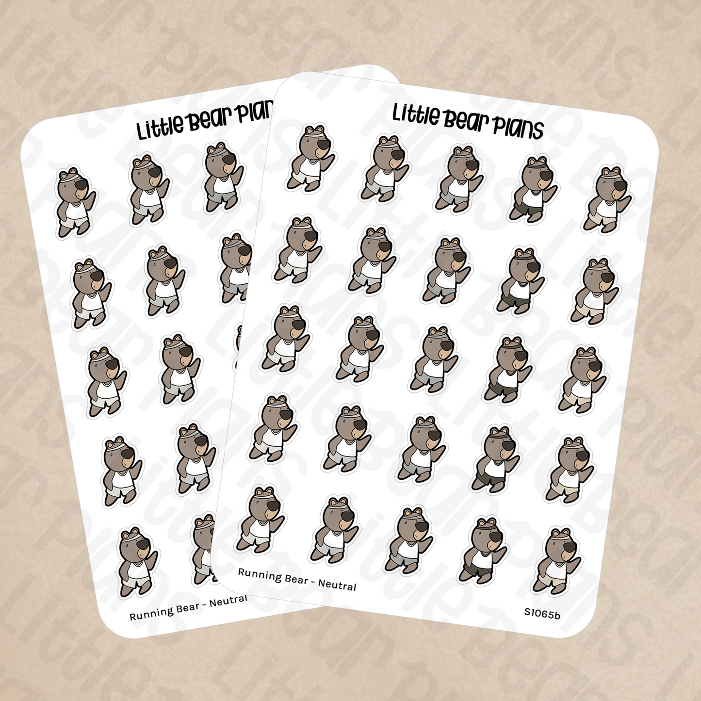 Running Bear Stickers