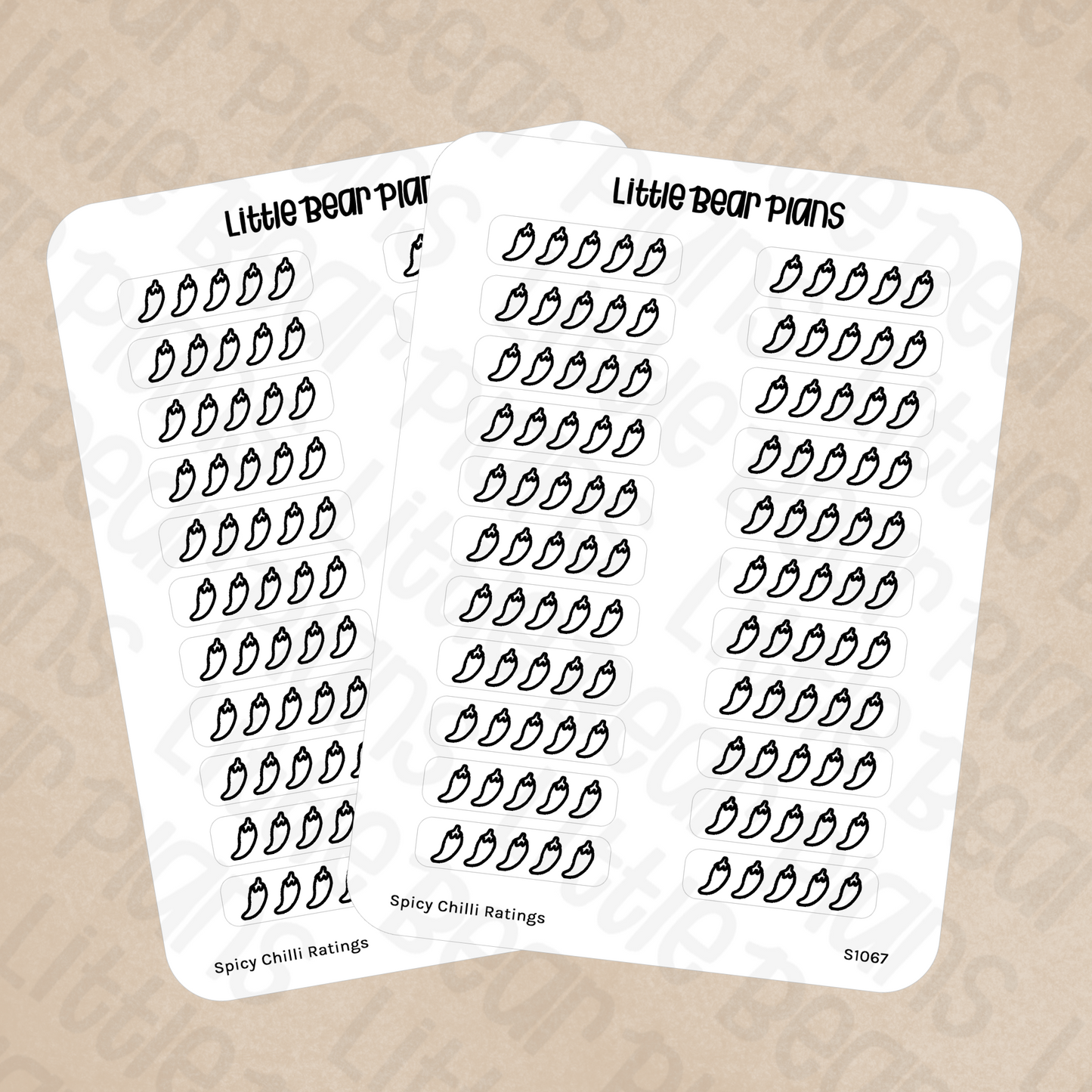 Spicy Chili Review Ratings Sticker Sheet