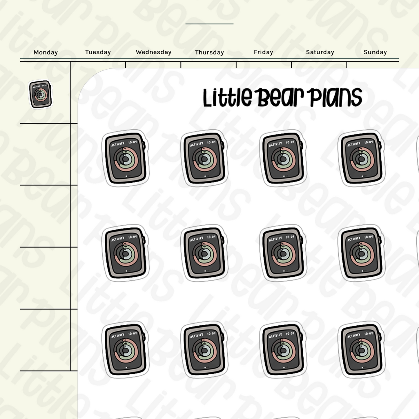 Apple Watch Face Activity Stickers