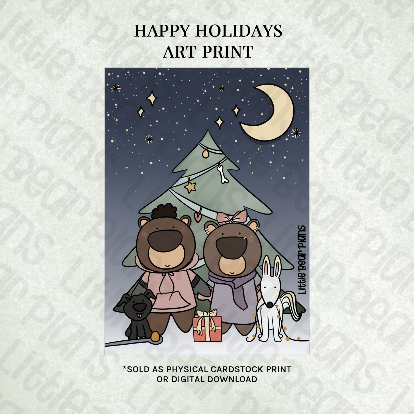 Happy Holidays Art Print