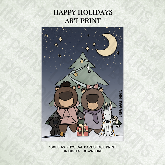 Happy Holidays Art Print