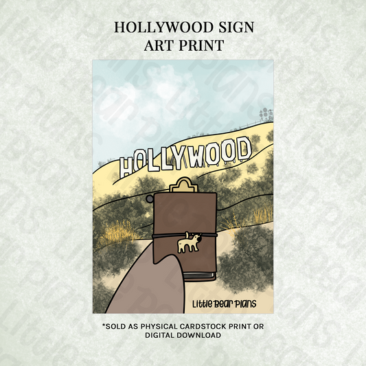 Hollywood Sign Art Print
